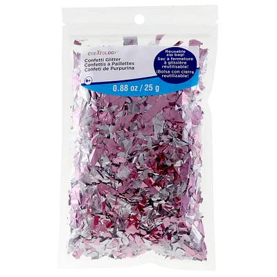 24 Pack: Silver & Light Pink Confetti Glitter by Creatology™