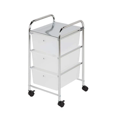 Honey Can Do 3 Drawer Plastic Storage Cart