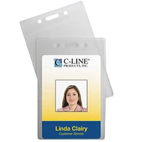 Vertical Poly ID Badge Holders, 5 Packs