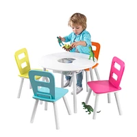 KidKraft Highlighter Round Storage Table & 4 Chair Set