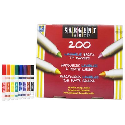 Sargent Art® Washable Marker Classpack, 200 Count