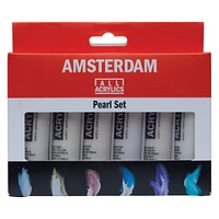 Amsterdam Standard Pearlescent Acrylic Paint, 6 Color Set