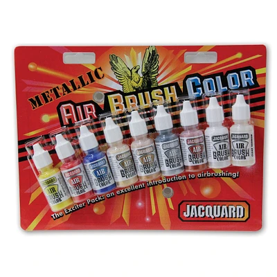 6 Packs: 9 ct. (54 total) Jacquard Airbrush Metallic Color Set