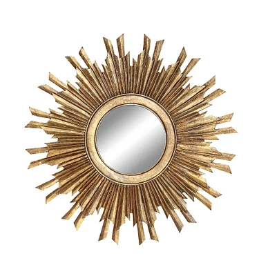 Chateau Sunburst Mirror, Gold Finish