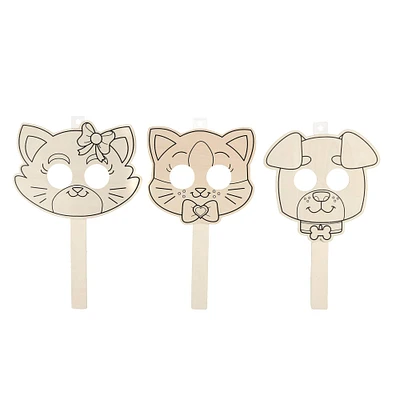 Assorted Wooden Pet Mask by Creatology™