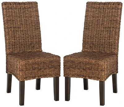 Avita Dining Chair Set of 2 in Brown