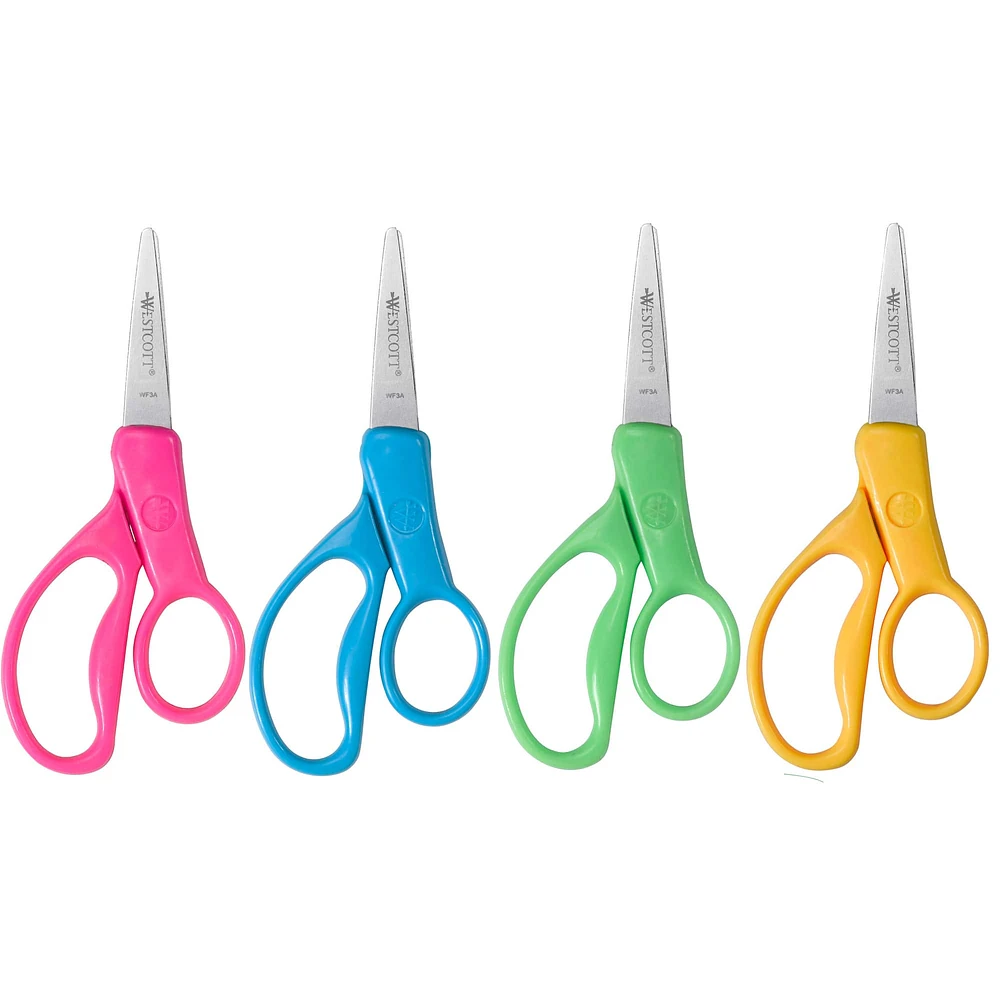 Westcott® 5” Assorted Kids Scissors, 30 Pack