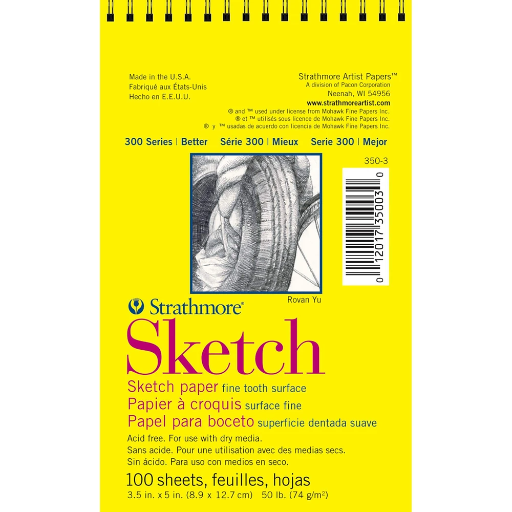 Strathmore® 300 Series Wired Sketch Paper Pad