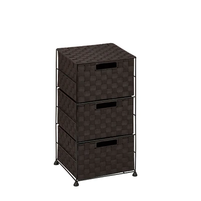 Honey Can Do Double Woven 3 Drawer Storage Cart