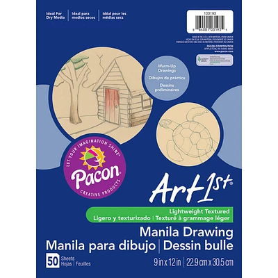 Art1st® Manila Drawing Paper, 9" x 12", 12 Pack