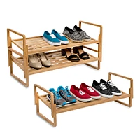 Honey Can Do 3-Tier Nesting Bamboo Shoe Rack