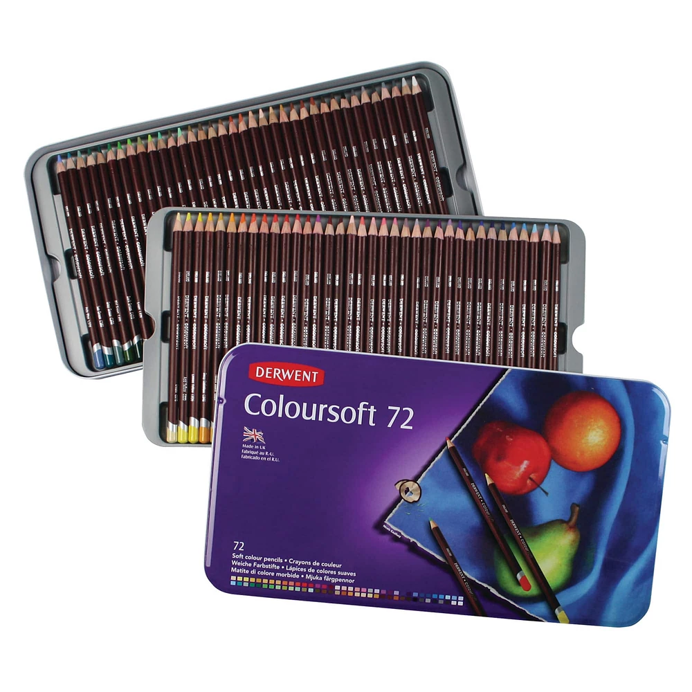 Derwent® Coloursoft Pencil 72 Color Tin Set