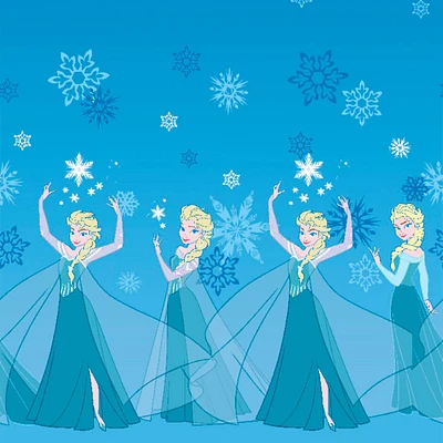 Blue Frozen Elsa Smock Fabric