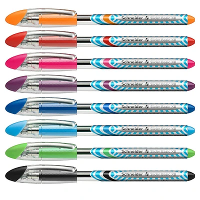 Schneider® Assorted Slider Ballpoint Stick Pen, 8 Pack