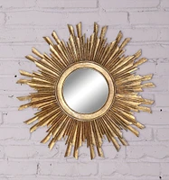 Chateau Sunburst Mirror, Gold Finish