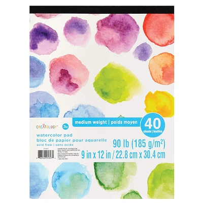 Watercolor Paper Pad by Creatology™, 9" x 12"
