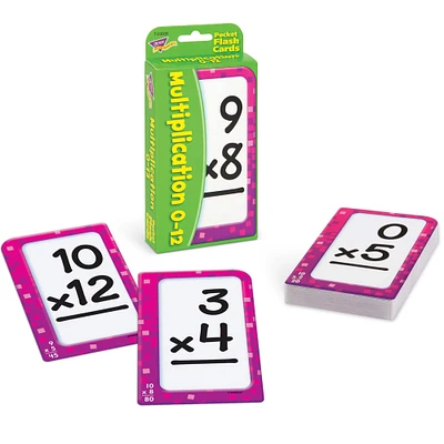 Trend Enterprises® Multiplication 0-12 Pocket Flash Cards, 12 Pack Bundle