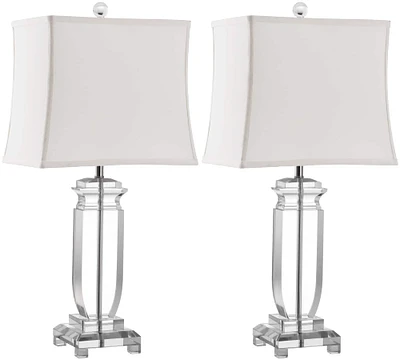 Olympia Crystal Table Lamp Set in Crystal