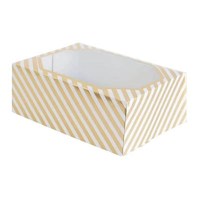 Gold & White Striped Treat Boxes By Celebrate It®