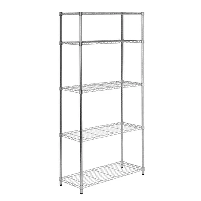 Honey Can Do 5-Tier Chrome Storage Shelves, 200 lbs. Capacity