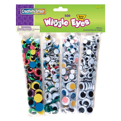 Creativity Street® 500 Wiggle Eyes Bonus Pack