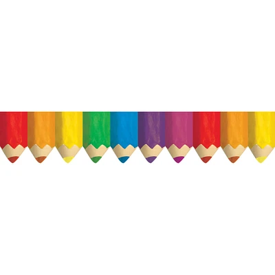 Creative Teaching Press® Jumbo Colored Pencils Border Trims, 210ft.