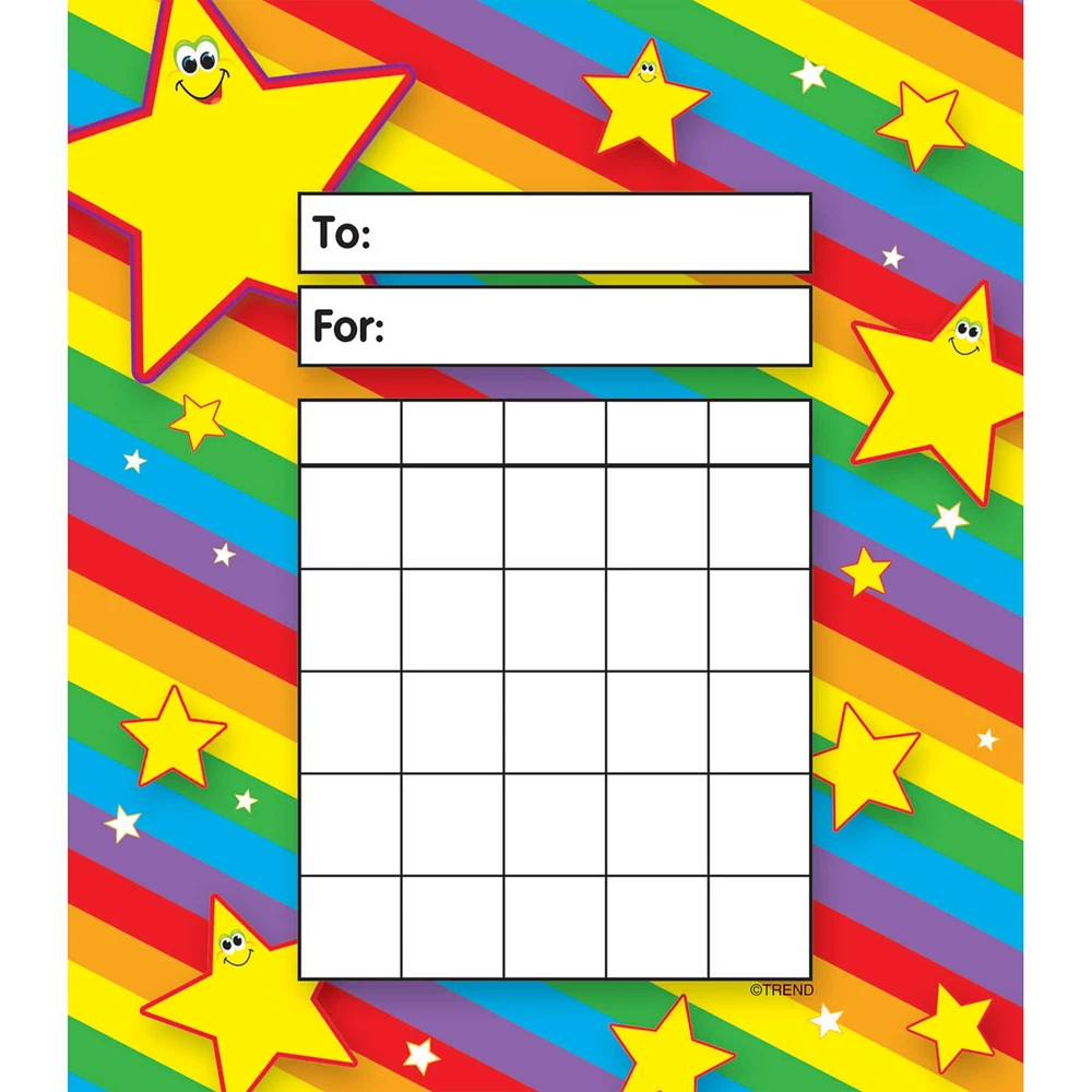 Trend Enterprises Trend Stars Incentive Pad, 6 Pads