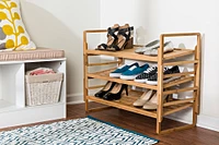 Honey Can Do 3-Tier Nesting Bamboo Shoe Rack