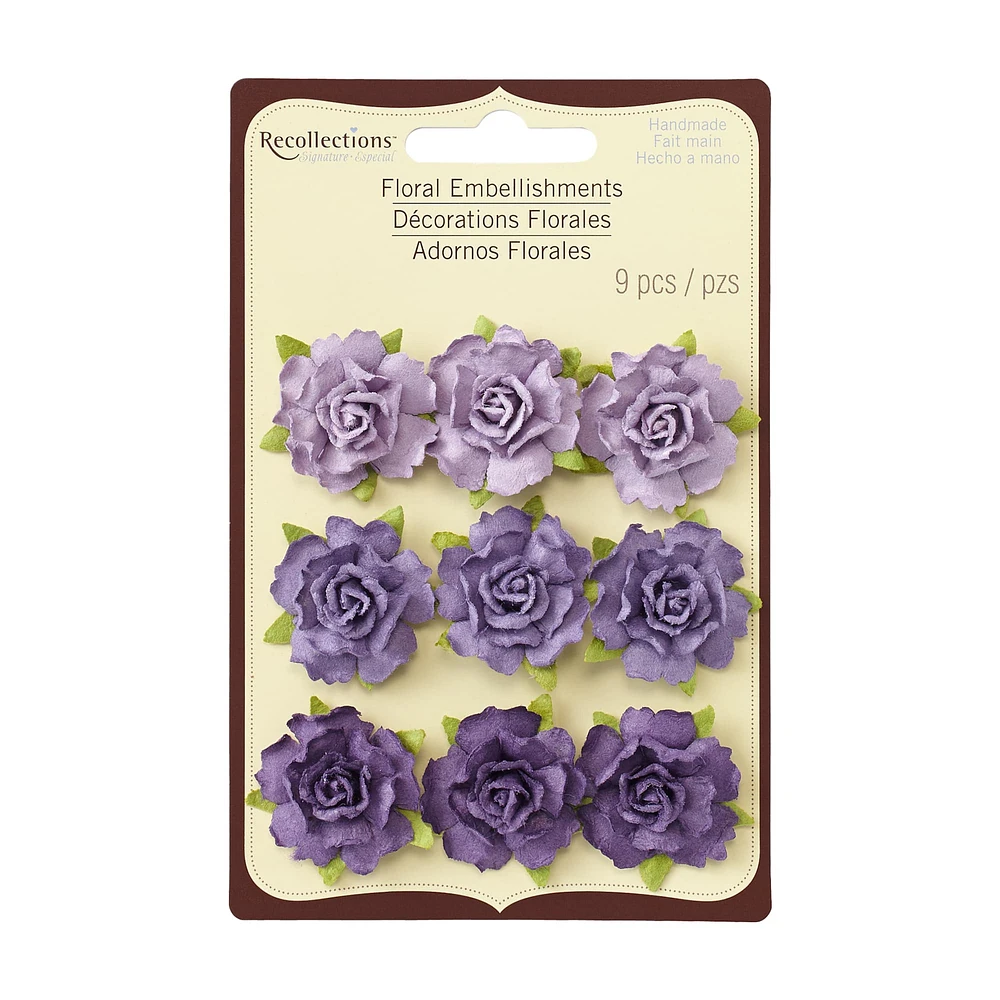 12 Packs: 9 ct. (108 total) Lavender Rose Embellishments by Recollections™ Signature™