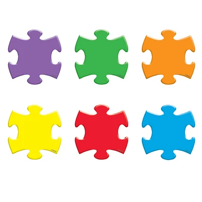 Puzzle Pieces Mini Accents Variety Pack, 36 Per Pack, 6 Packs