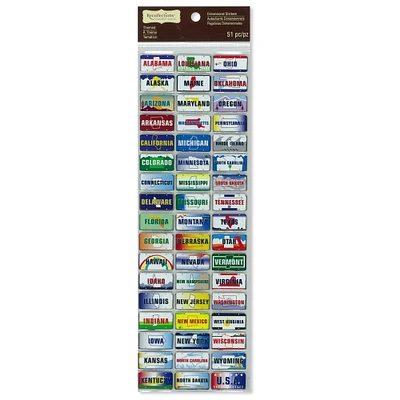 Dimensional License Plate Stickers by Recollections™