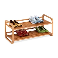 Honey Can Do 2-Tier Bamboo Shoe Rack