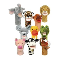 PlushPups Hand Puppets, Set of 10