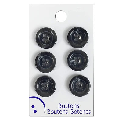 Blumenthal Lansing Black 4 Hole Buttons, 6 Pack