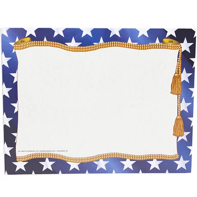Flipside Products 8.5” x 11” Stars Border Certificate, 6 Pack Bundle