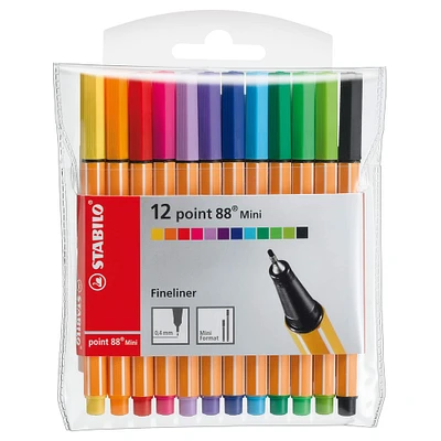10 Packs: ct. ( total) STABILO® Point 88® Mini Fineliner Pens