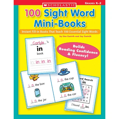 100 Sight Word Mini-Books Workbook, Grades K-2