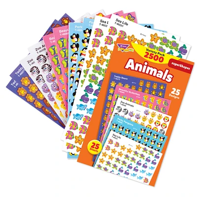 Trend Enterprises® superShapes Animals Stickers, 3 Pack Bundle