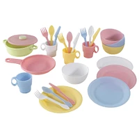 KidKraft 27 Piece Cookware Play Set, Pastel