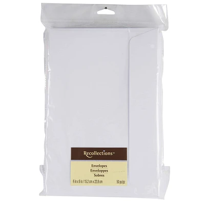 White Envelopes by Recollections®, 6" x 9"