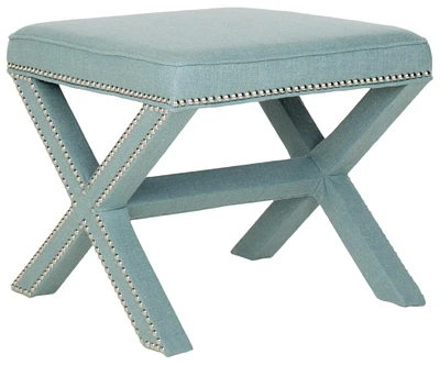 Palmer Ottoman in Sky & Blue