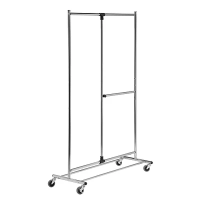 Honey Can Do Dual Bar Chrome Adjustable Garment Rack