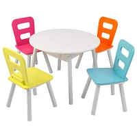 KidKraft Highlighter Round Storage Table & 4 Chair Set