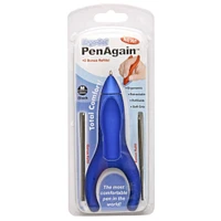 PenAgain™ Ergo-Sof Retractable Blue with Black Ink Ballpoint Pen, Pack of 4
