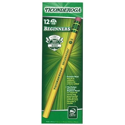 4 Packs: 3 Packs 12 ct. (144 total) Ticonderoga® Beginners Primary Size No. 2 Pencils with Eraser