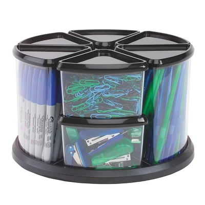 Deflecto Rotating 9-Bin Carousel Organizer