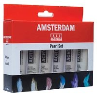 Amsterdam Standard Pearlescent Acrylic Paint, 6 Color Set