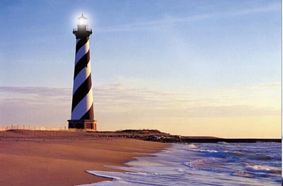 LED Lighted Lighthouse Seaside Beach Wall Art