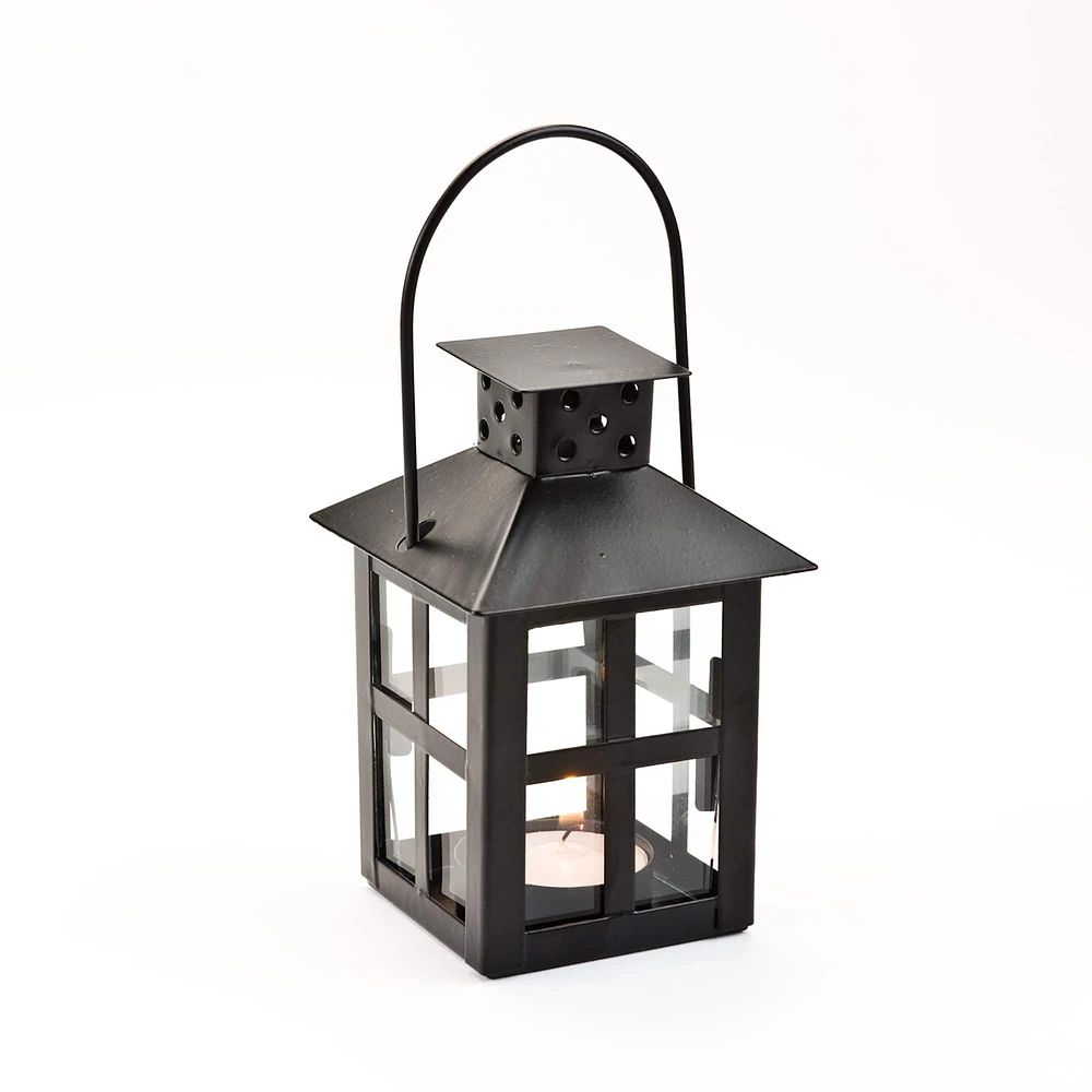 Kate Aspen® 4.7" Black Lantern with Soy Tea Light, 6ct.