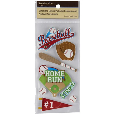 12 Pack: Baseball Dimensional Stickers by Recollections™